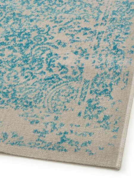 Vintage - Flower Design Teal Runner