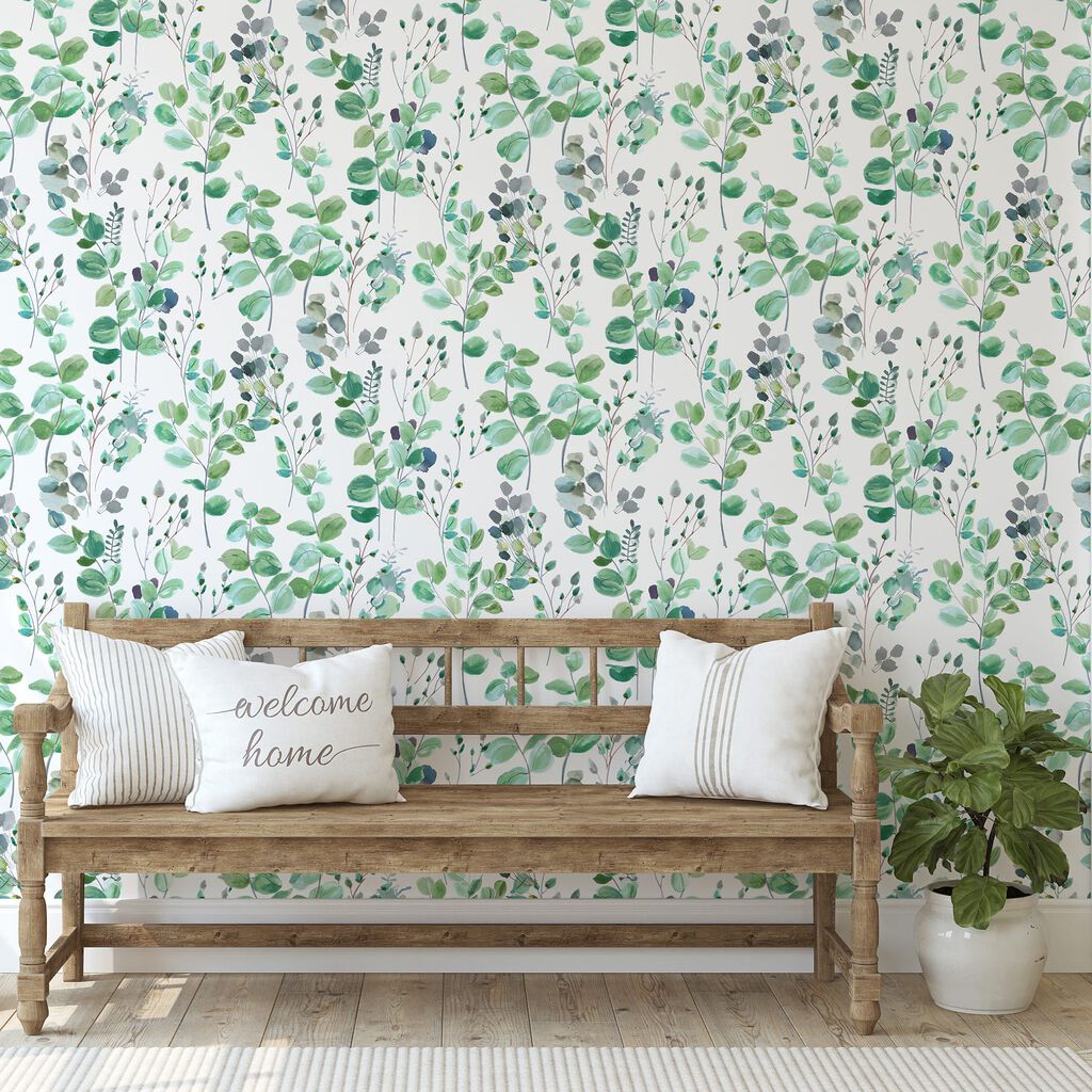watercolour_green_leaves_white_grey_wallpaper2