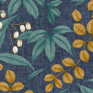 Superfresco Easy Persephone Navy/Ochre - Image 2