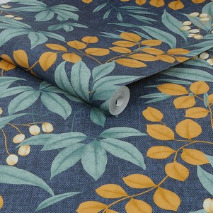 Superfresco Easy Persephone Navy/Ochre - Image 4